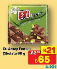 ETİ ANTEP FISTIKLI ÇİKOLATA 60 G